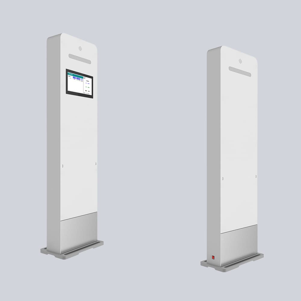 展示CK-T7 RFID智能倉儲門禁的左側視角，接口清晰，易于安裝。